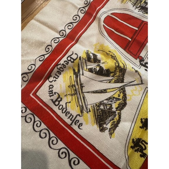 Vintage Austrian Souvenir Tablecloth & 4 Matching Napkins – Heraldry & Folk Art - Picture 8 of 16